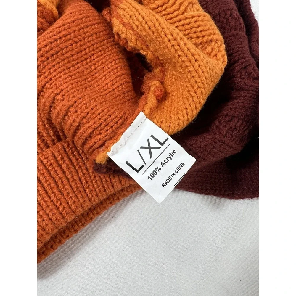 Dog Sweater Medium Orange Cable Knit W/collar‎ girl Gorgeous  new Size L/XL